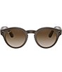 Color:Brown - Image 2 - Stories Unisex Round 48mm Smart Sunglasses
